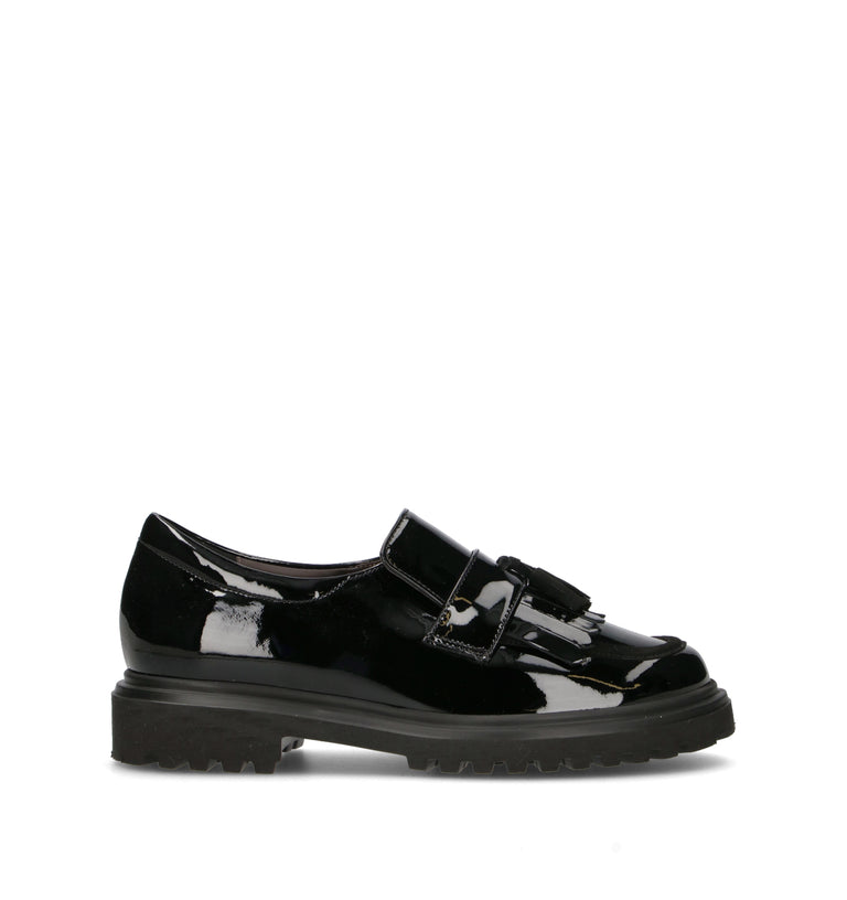 ELITE TOMASI Mocassino donna nero in pelle