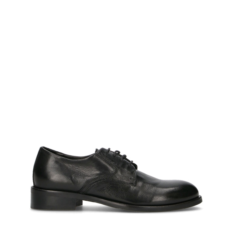 HUNDRED 100 Stringata donna nera in pelle