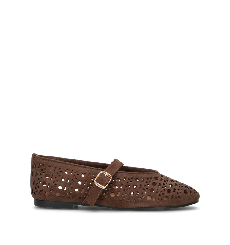 EXE Ballerina donna marrone in suede