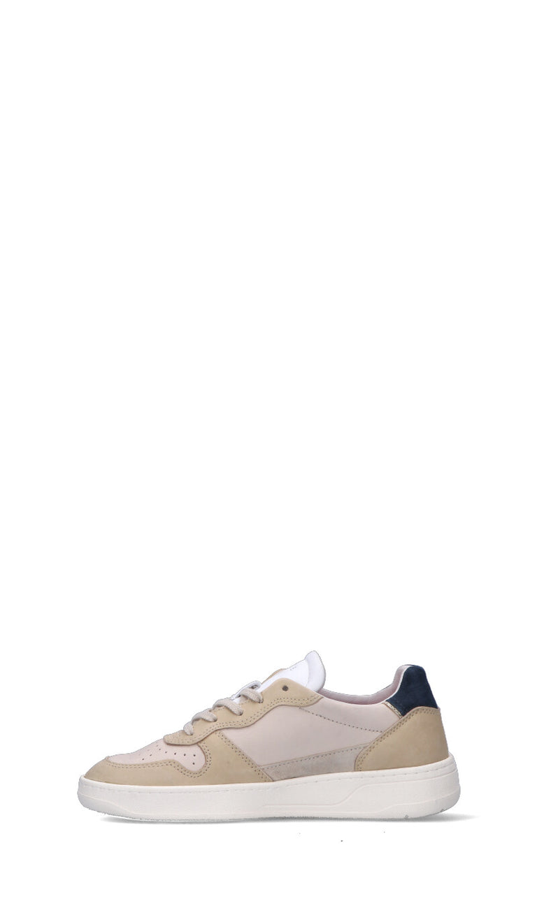 D.A.T.E. COURT COLORED Sneaker donna beige/nera in pelle