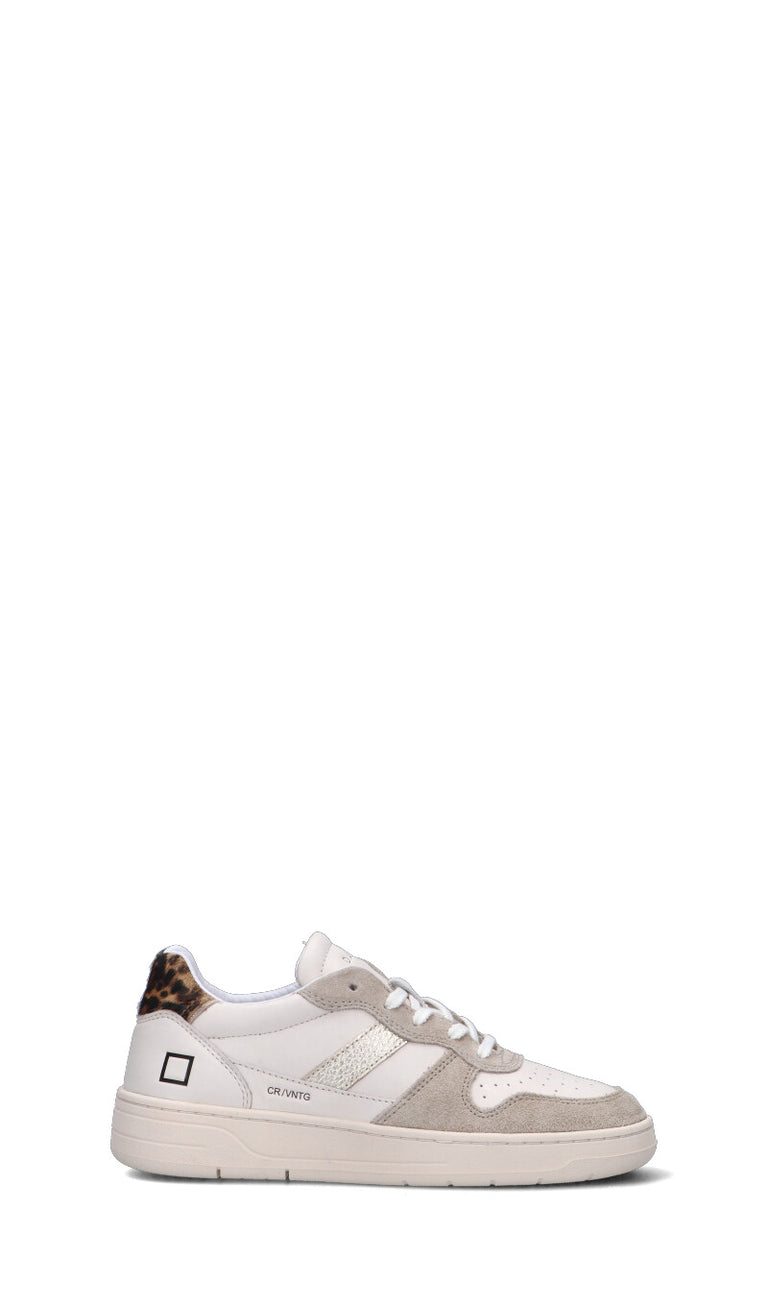 D.A.T.E. Sneaker donna bianca/beige in pelle