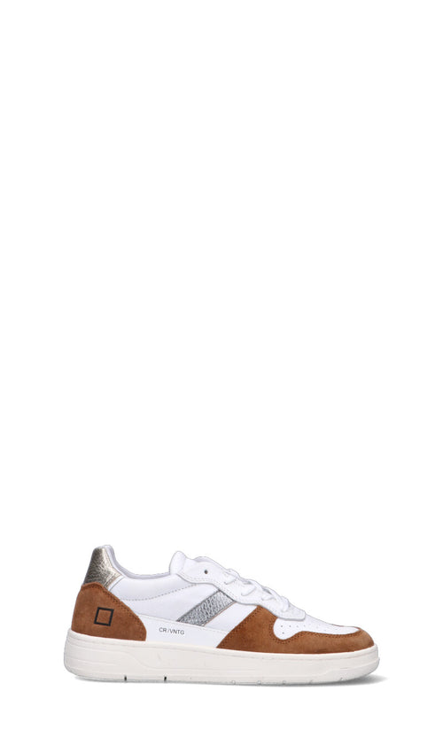 D.A.T.E. Sneaker donna bianca/marrone in pelle