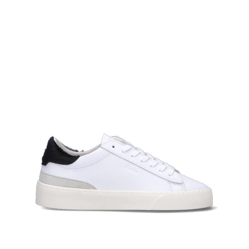 D.A.T.E. Sneaker donna bianca/nera in pelle
