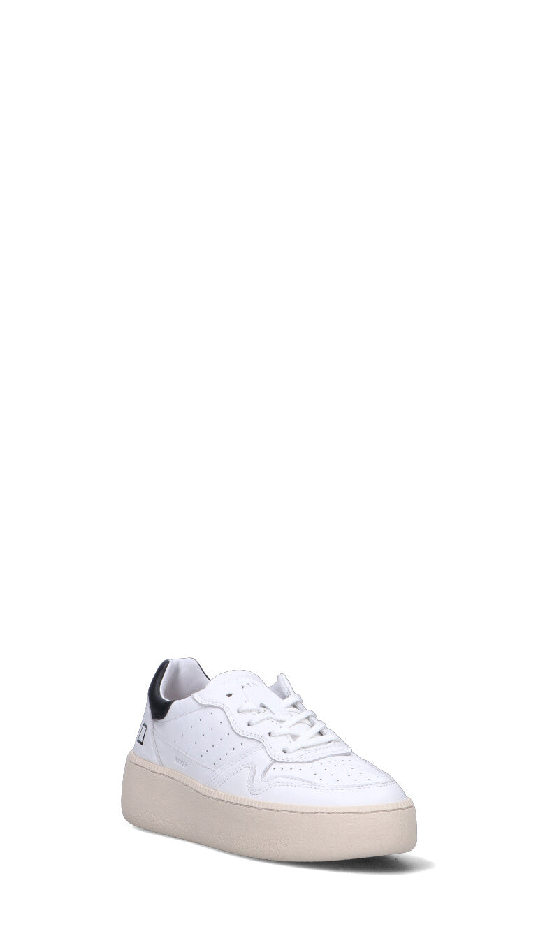 D.A.T.E. Sneaker donna bianca/nera in pelle