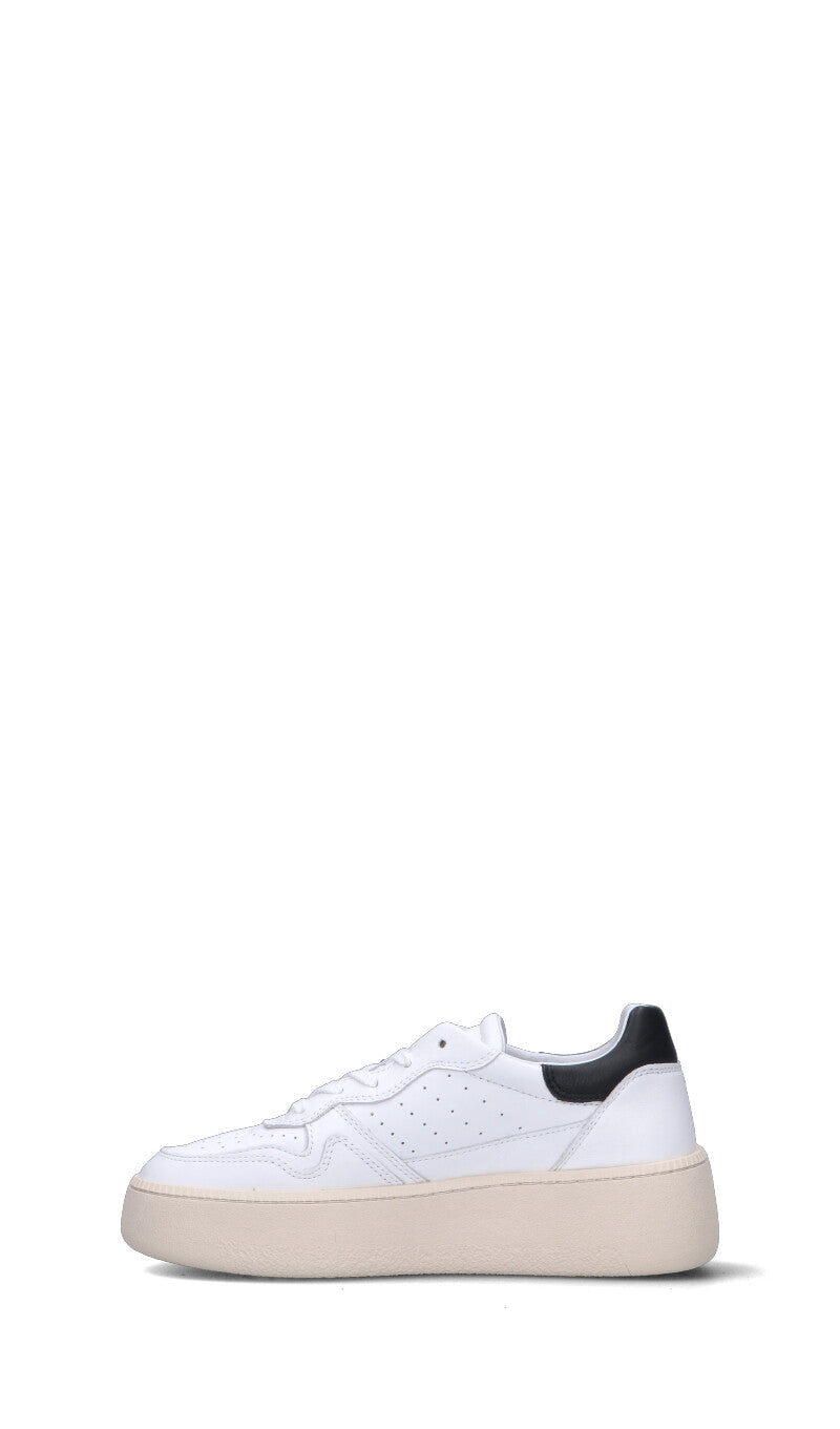 D.A.T.E. Sneaker donna bianca/nera in pelle