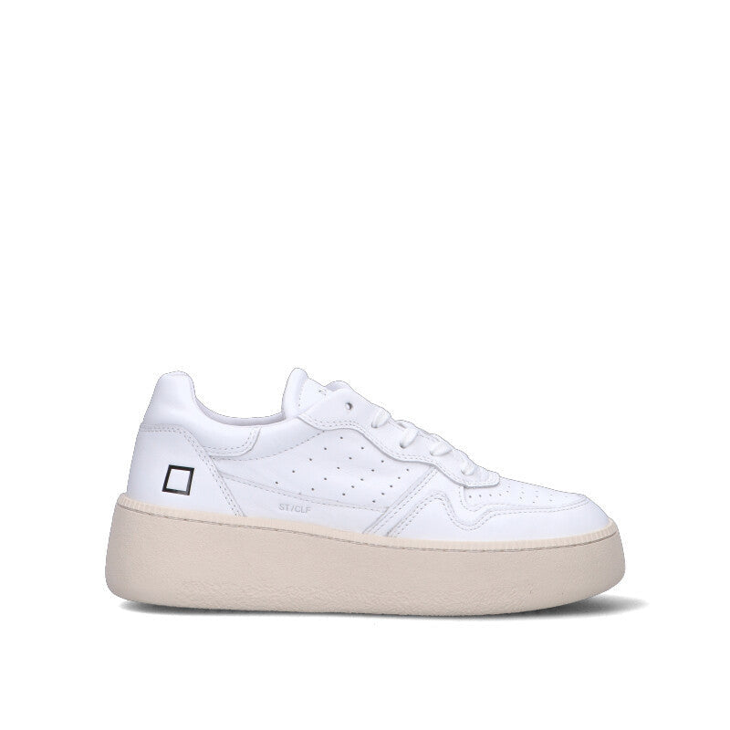 D.A.T.E. Sneaker donna bianca in pelle