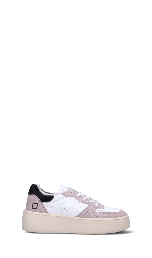 D.A.T.E. Sneaker donna bianca/cipria/nera in pelle