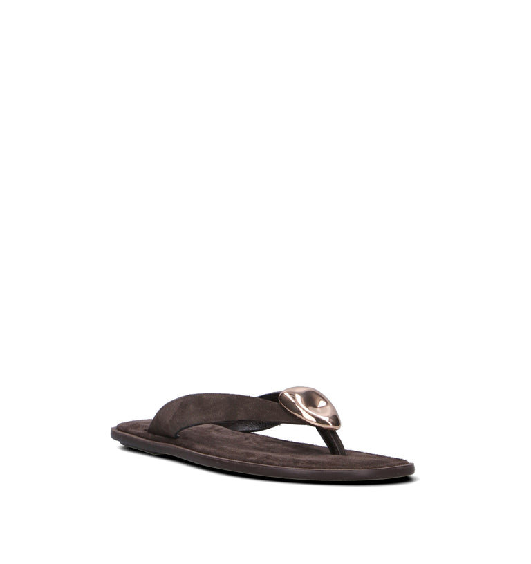 EXE Ciabatta donna marrone in suede
