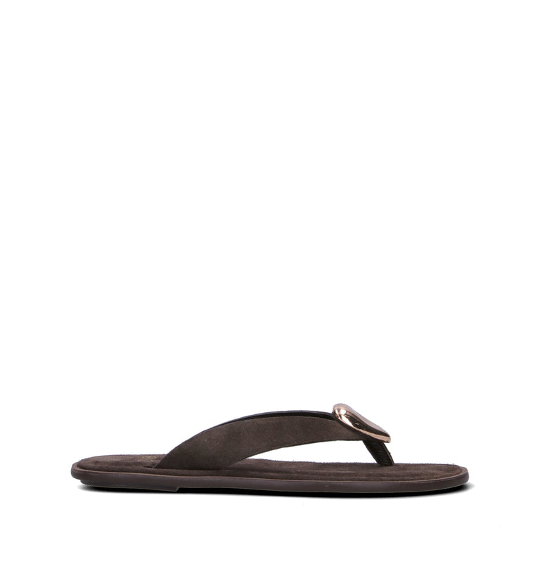 EXE Ciabatta donna marrone in suede