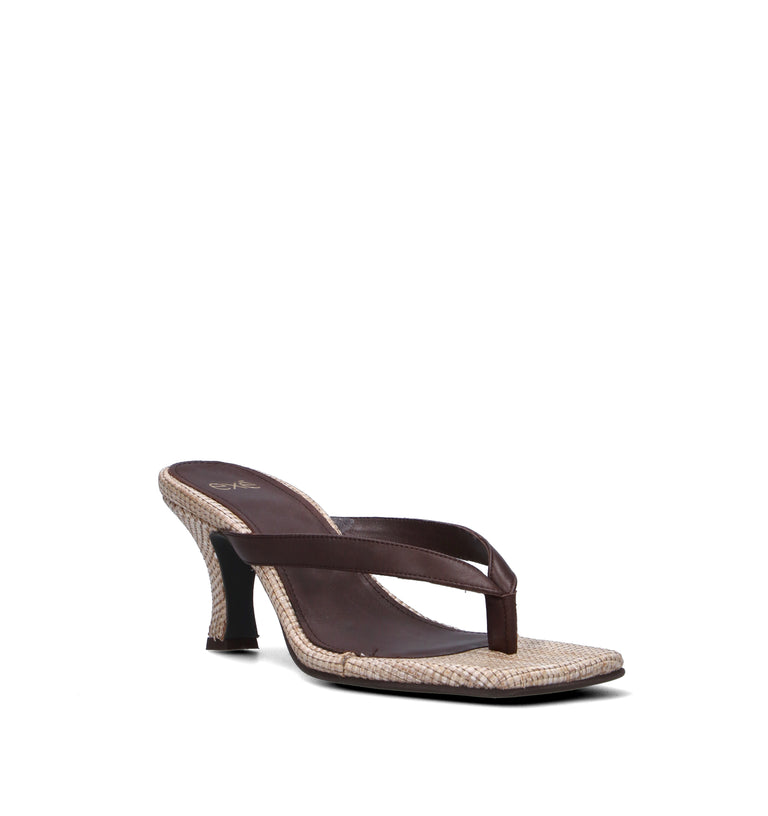EXE Sandalo donna marrone in pelle
