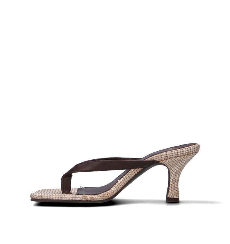 EXE Sandalo donna marrone in pelle