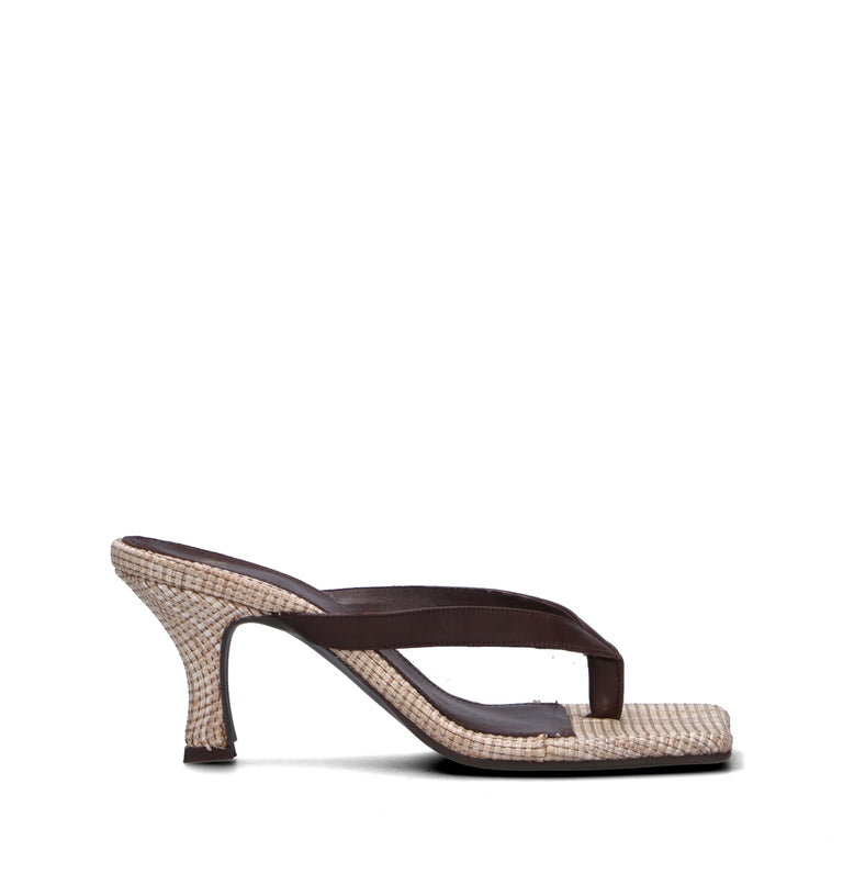 EXE Sandalo donna marrone in pelle