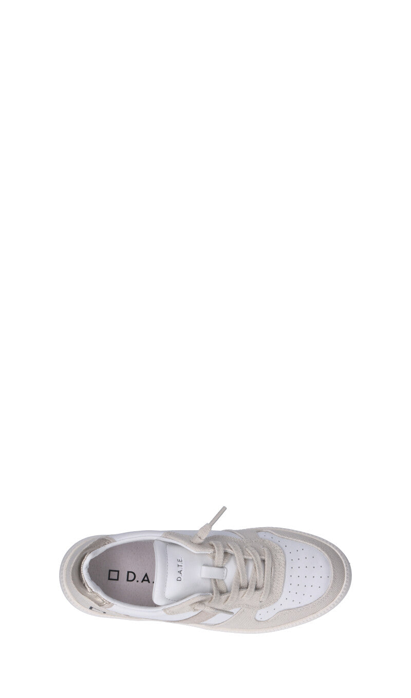 D.A.T.E. COURT PLATFORM Sneaker donna bianca/beige
