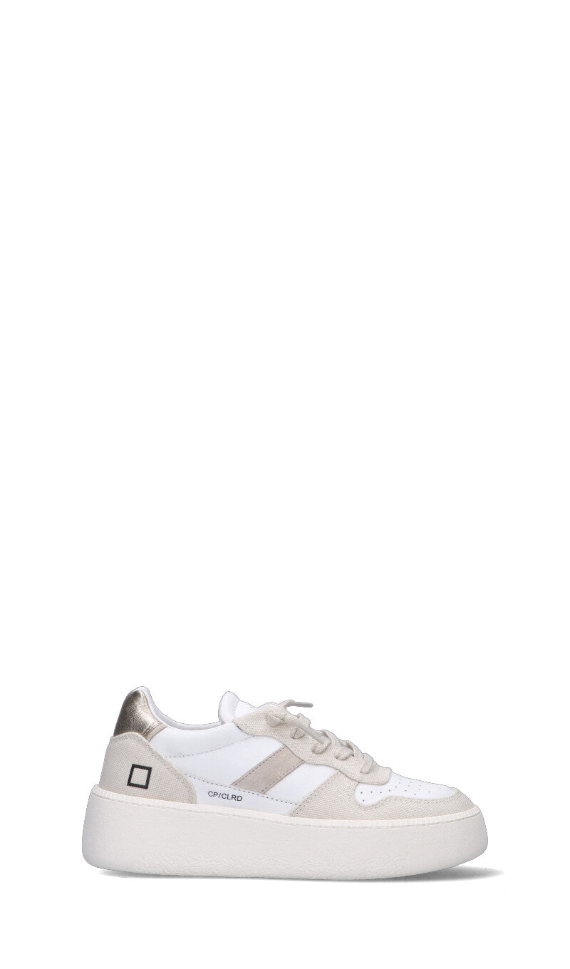 D.A.T.E. COURT PLATFORM Sneaker donna bianca/beige