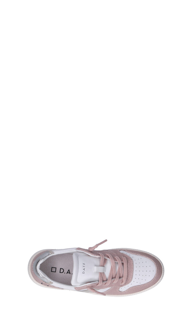 D.A.T.E. COURT PLATFORM Sneaker donna bianca/rosa
