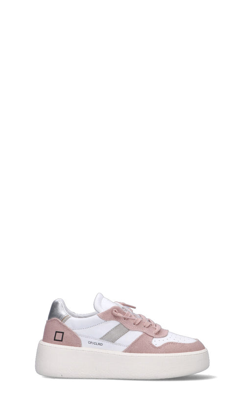 D.A.T.E. COURT PLATFORM Sneaker donna bianca/rosa
