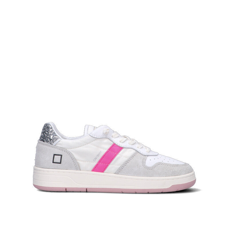 D.A.T.E. COURT SHINY Sneaker donna bianca/fucsia