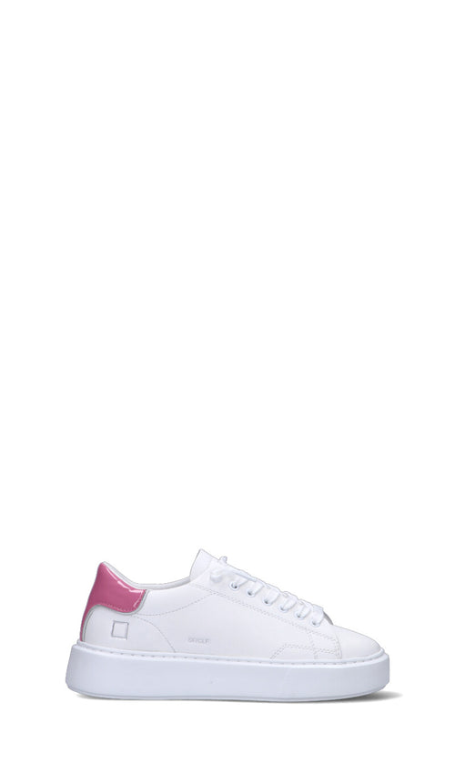 D.A.T.E. SFERA CALF NYLON Sneaker donna bianca/rosa in pelle