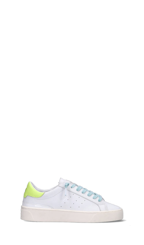 D.A.T.E. SONICA CALF Sneaker donna bianca/gialla in pelle