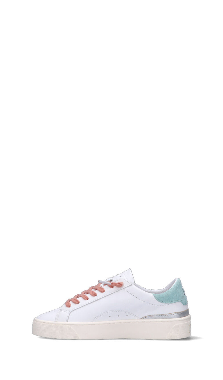 D.A.T.E. SONICA CALF Sneaker donna bianca/azzurra in pelle