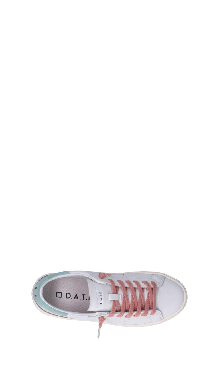 D.A.T.E. SONICA CALF Sneaker donna bianca/azzurra in pelle