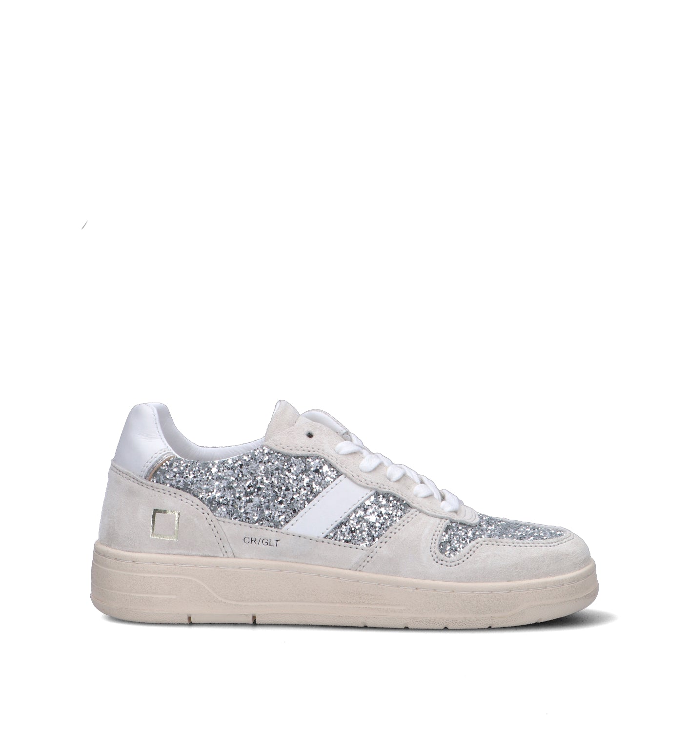D.A.T.E. Sneaker donna bianca/argento in suede