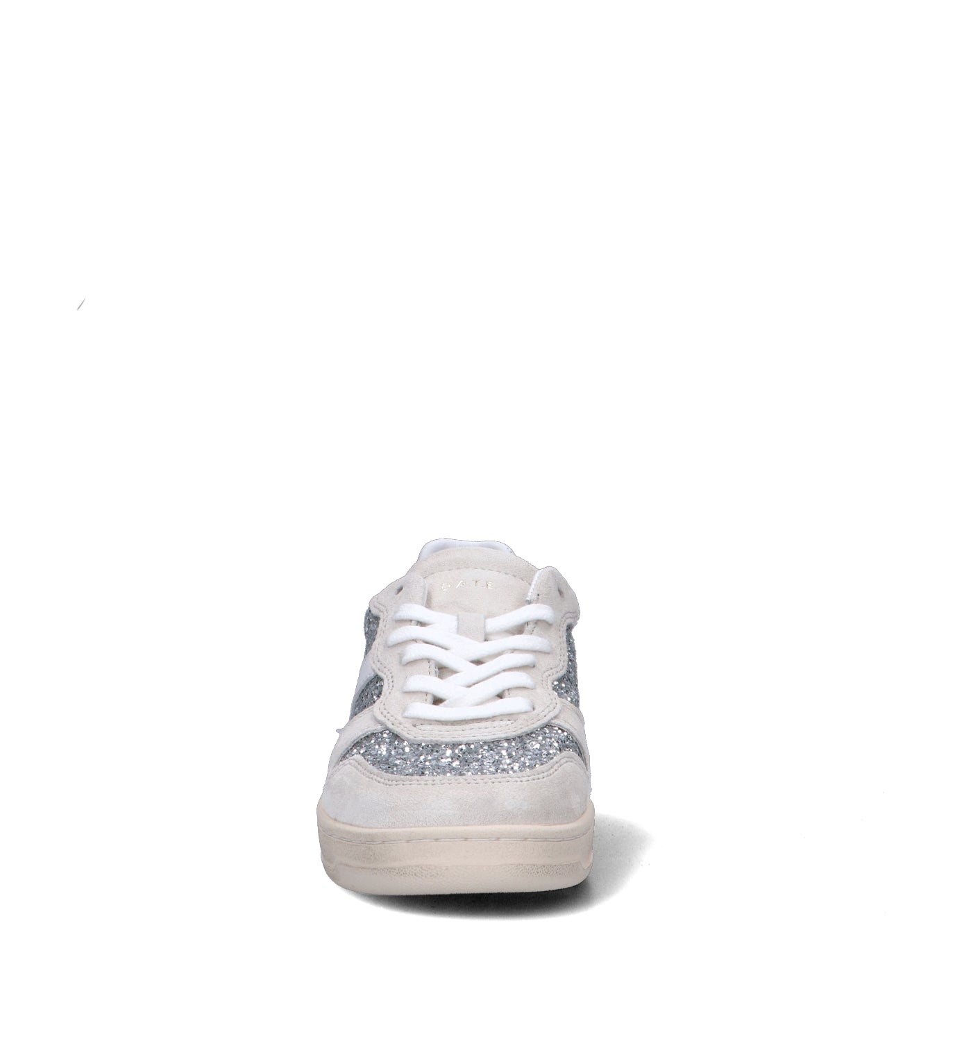D.A.T.E. Sneaker donna bianca/argento in suede