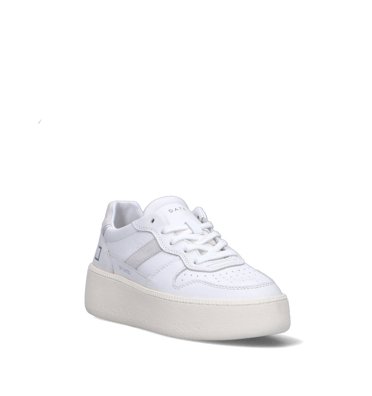 D.A.T.E. Sneaker donna bianca in pelle