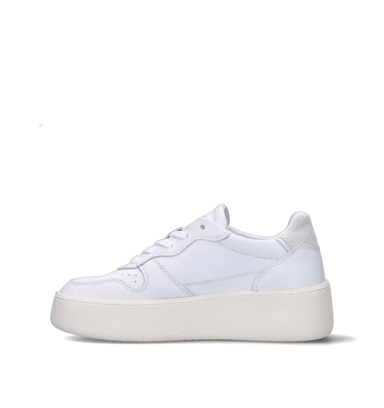 D.A.T.E. Sneaker donna bianca in pelle