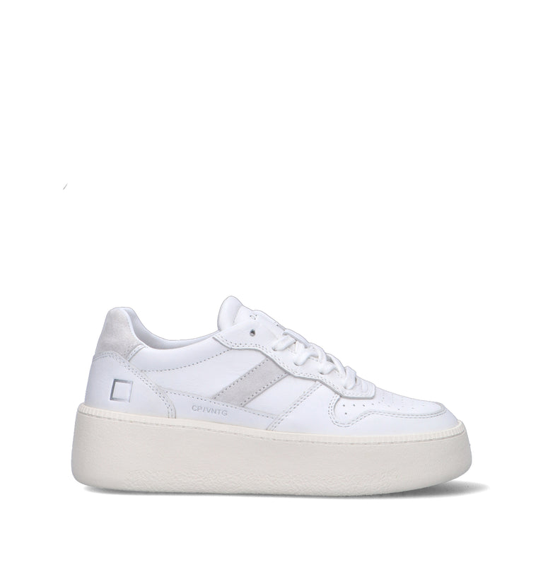 D.A.T.E. Sneaker donna bianca in pelle