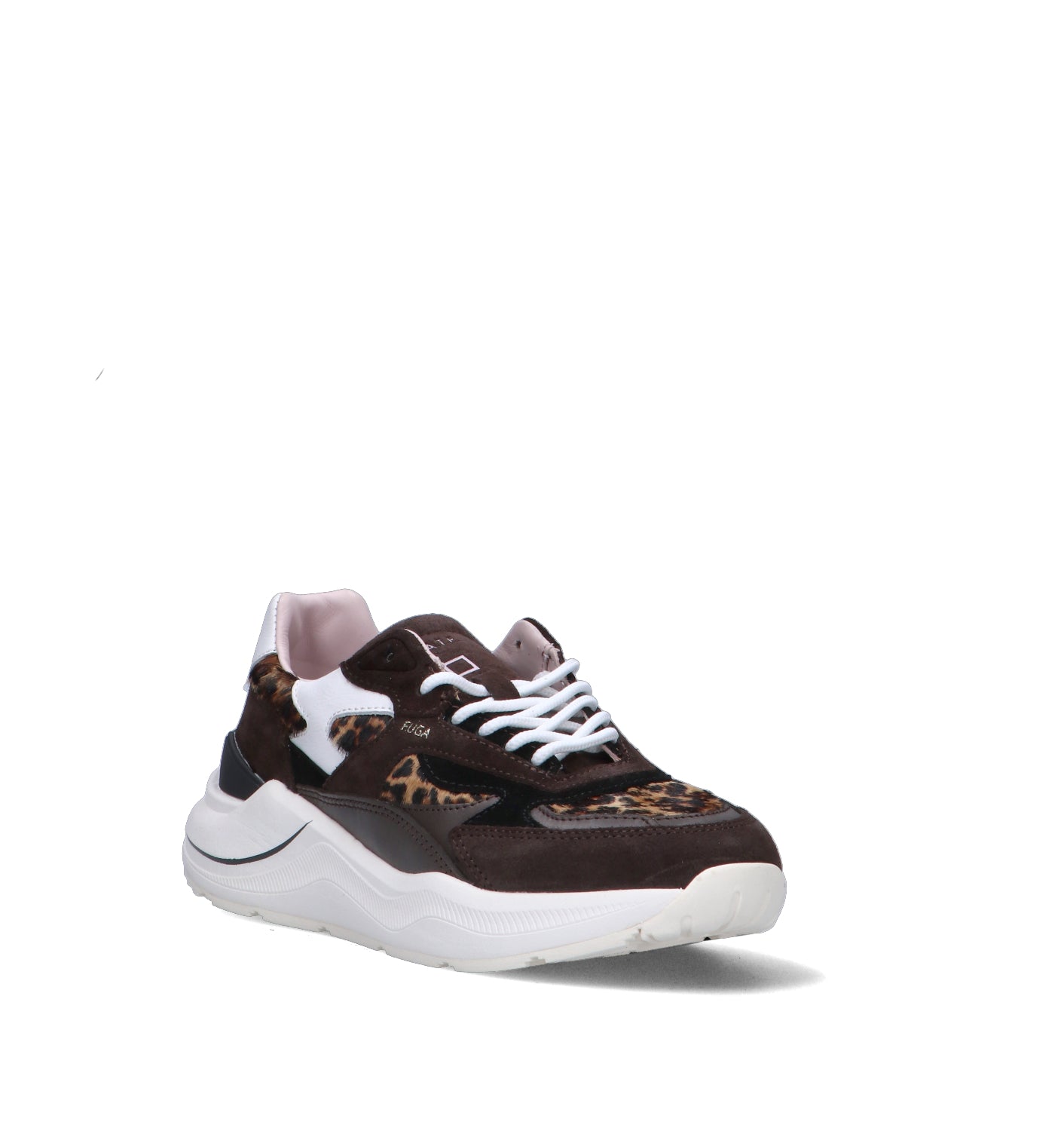 D.A.T.E. Sneaker donna marrone/animalier in suede