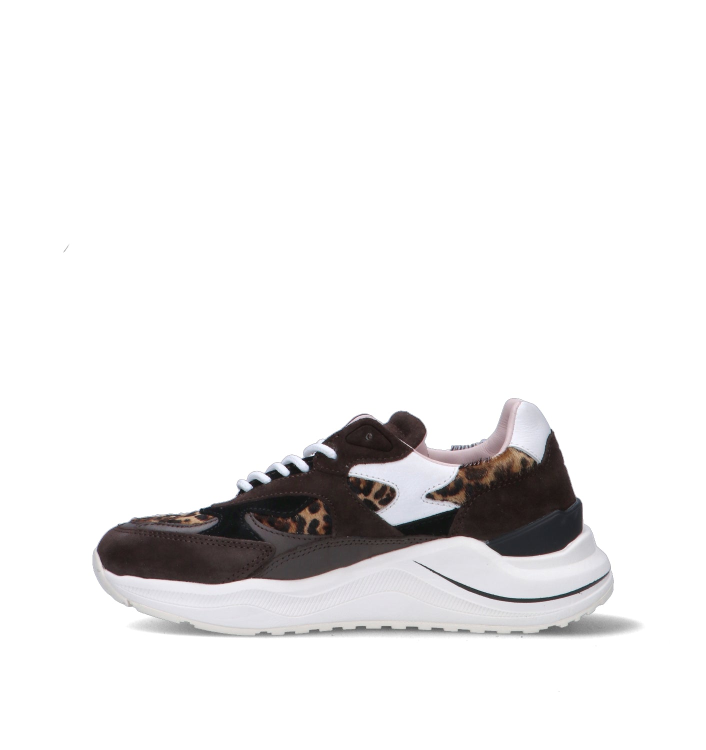 D.A.T.E. Sneaker donna marrone/animalier in suede