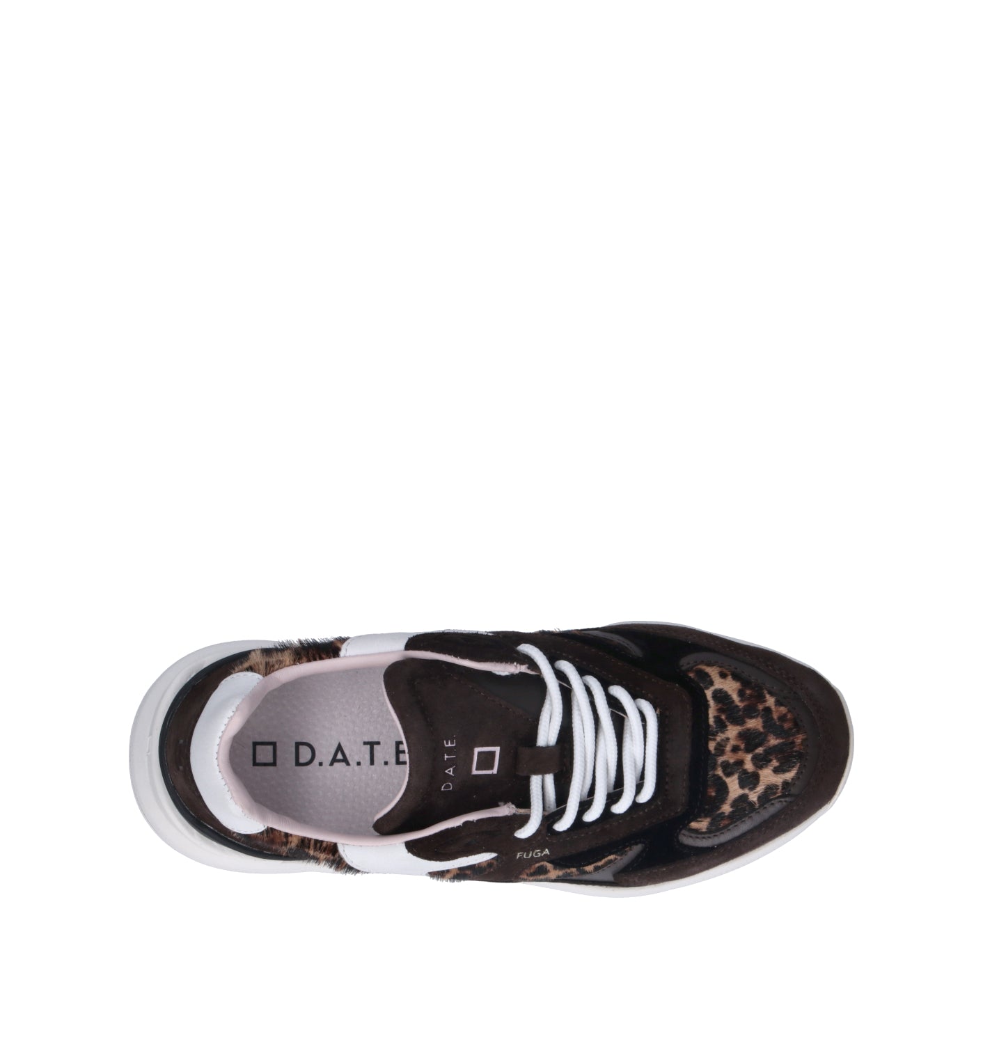 D.A.T.E. Sneaker donna marrone/animalier in suede