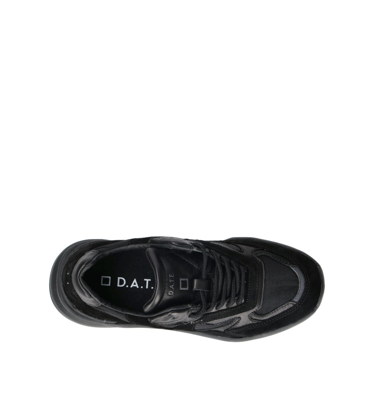 D.A.T.E. Sneaker donna nera in suede