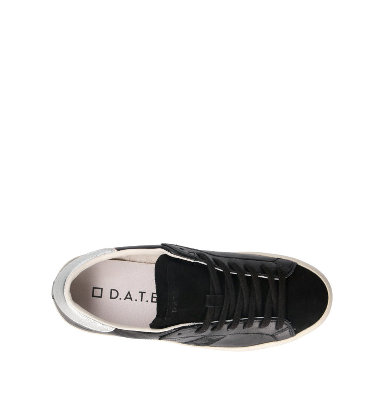 D.A.T.E. Sneaker donna nera in pelle