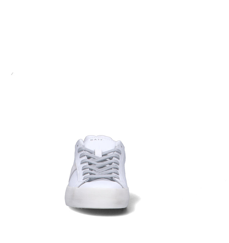 D.A.T.E. Sneaker donna bianca/argento in pelle