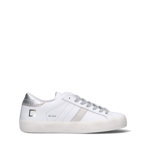 D.A.T.E. Sneaker donna bianca/argento in pelle