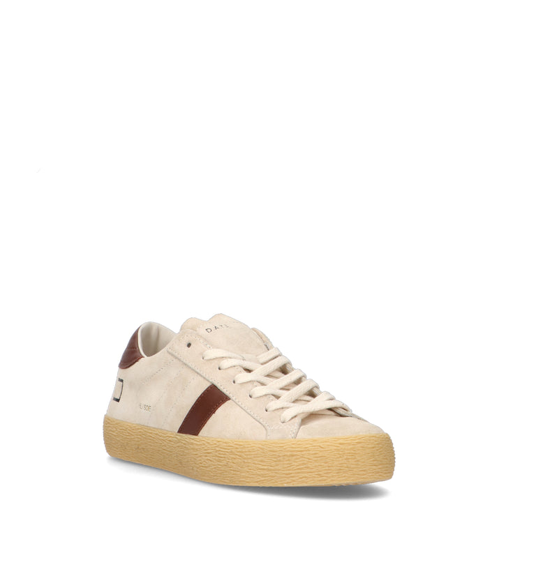 D.A.T.E. Sneaker donna panna in suede