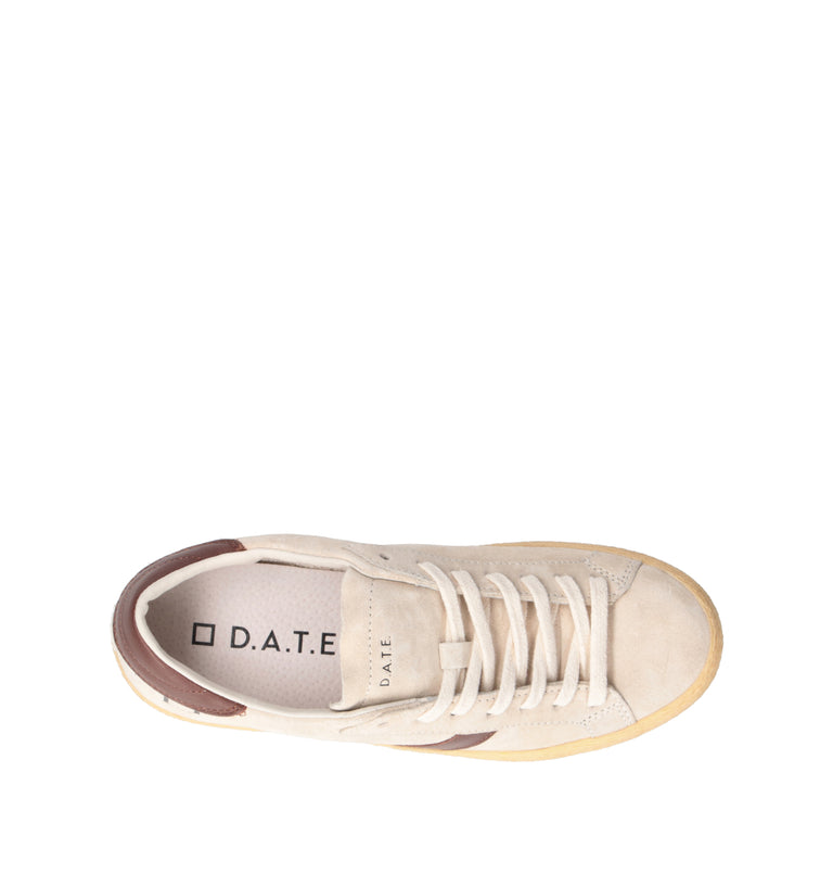 D.A.T.E. Sneaker donna panna in suede