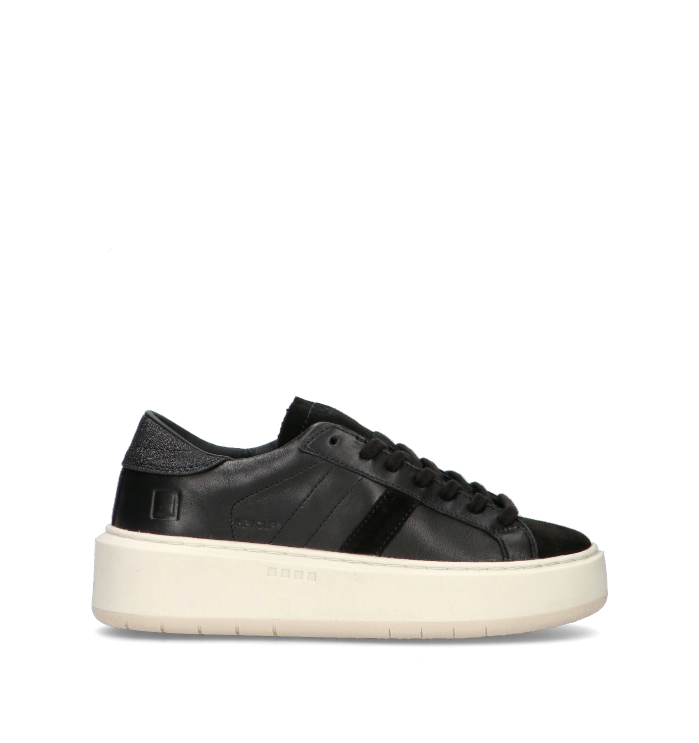 D.A.T.E. Sneaker donna nera in pelle