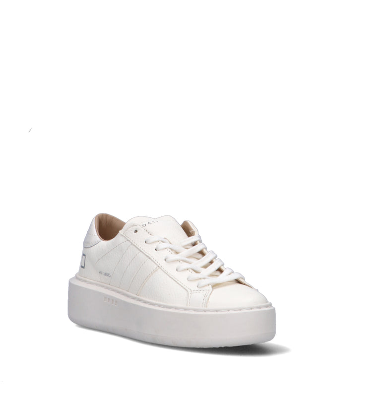 D.A.T.E. Sneaker donna panna in pelle