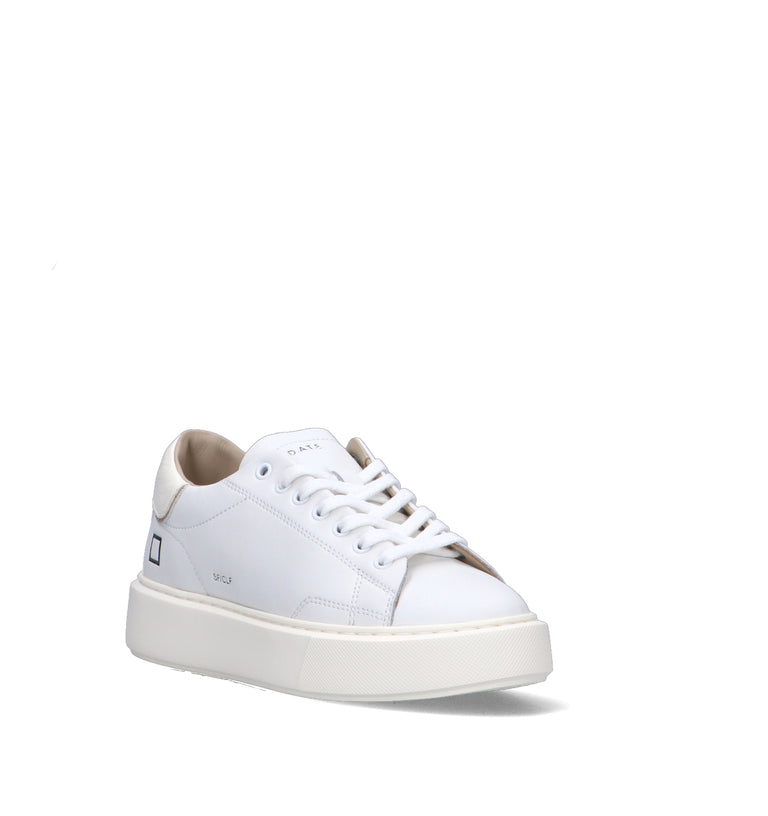 D.A.T.E. Sneaker donna bianca in pelle