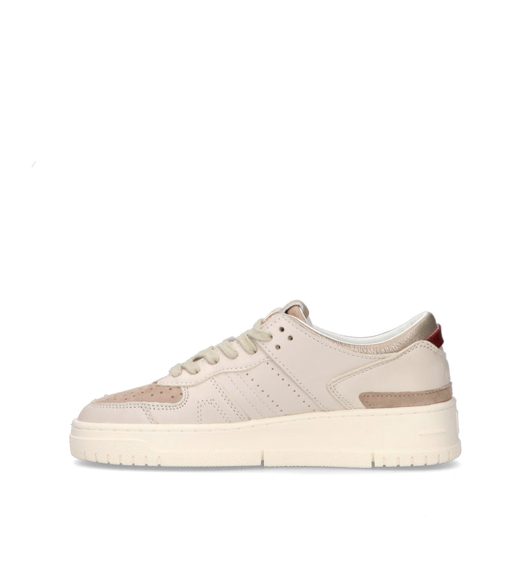 D.A.T.E. Sneaker donna panna in pelle