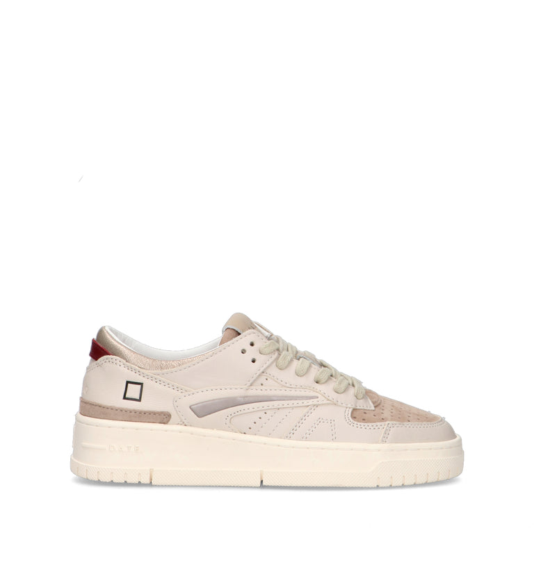D.A.T.E. Sneaker donna panna in pelle