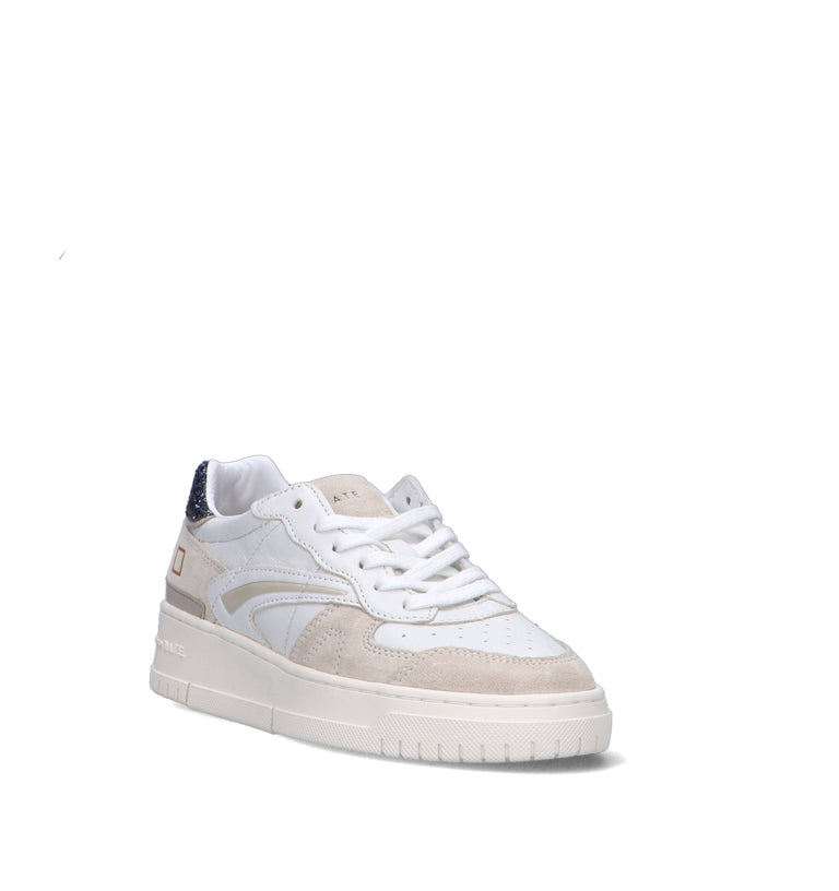 D.A.T.E. Sneaker donna bianca in pelle