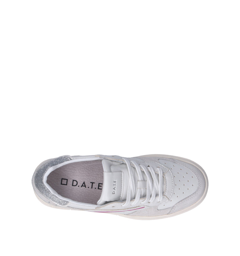 D.A.T.E. Sneaker donna bianca in pelle