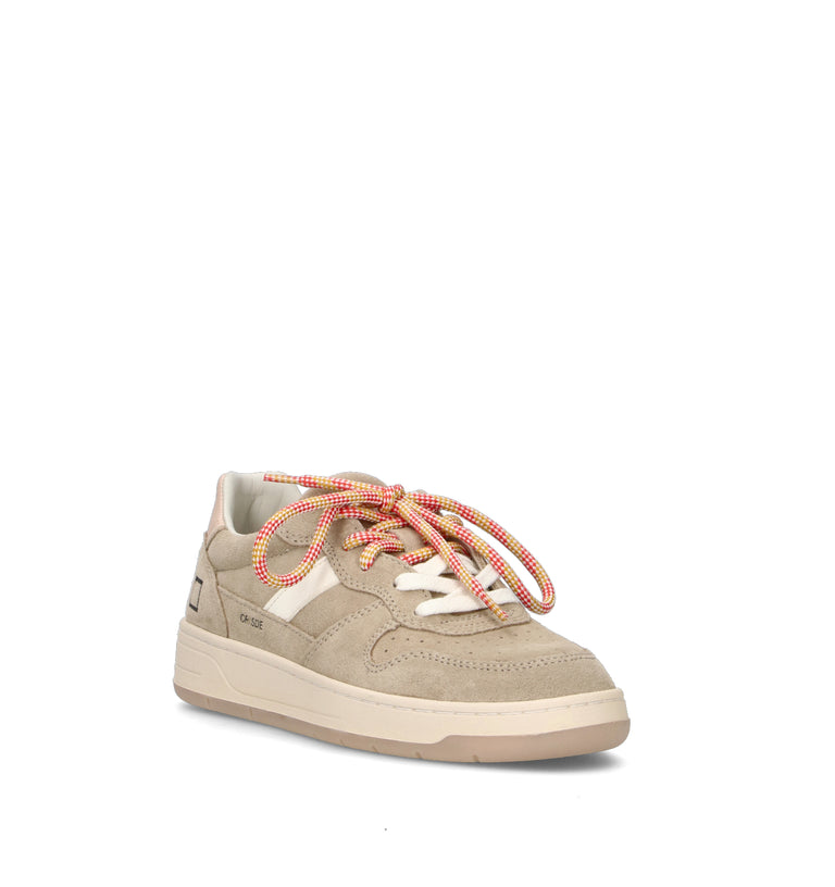 D.A.T.E. Sneaker donna beige in suede