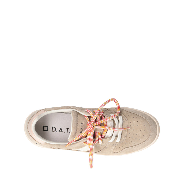 D.A.T.E. Sneaker donna beige in suede