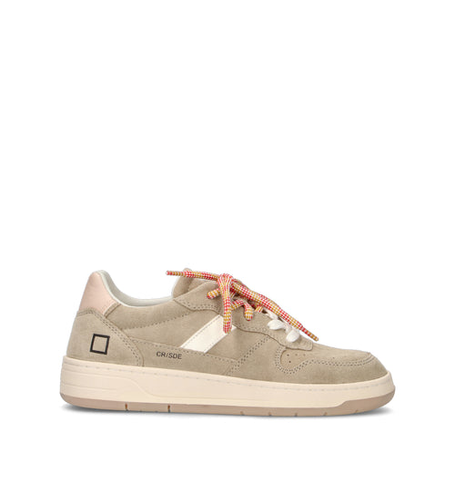 D.A.T.E. Sneaker donna beige in suede