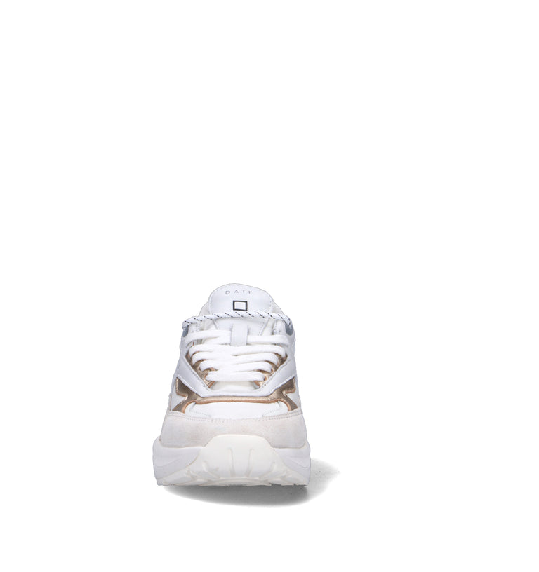 D.A.T.E. Sneaker donna bianca/oro